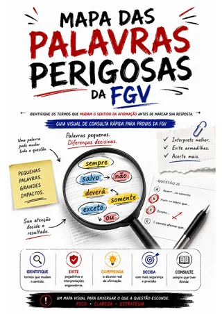 Capa do bônus Mapa das Palavras Perigosas da FGV