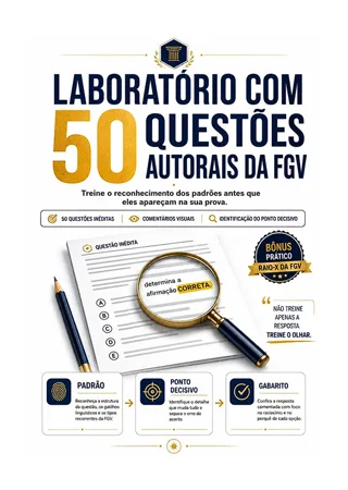 Capa do bônus Laboratório com 50 Questões Autorais da FGV
