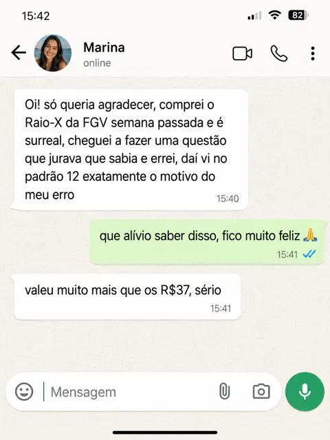 Depoimento de comprador do Raio-X da FGV
